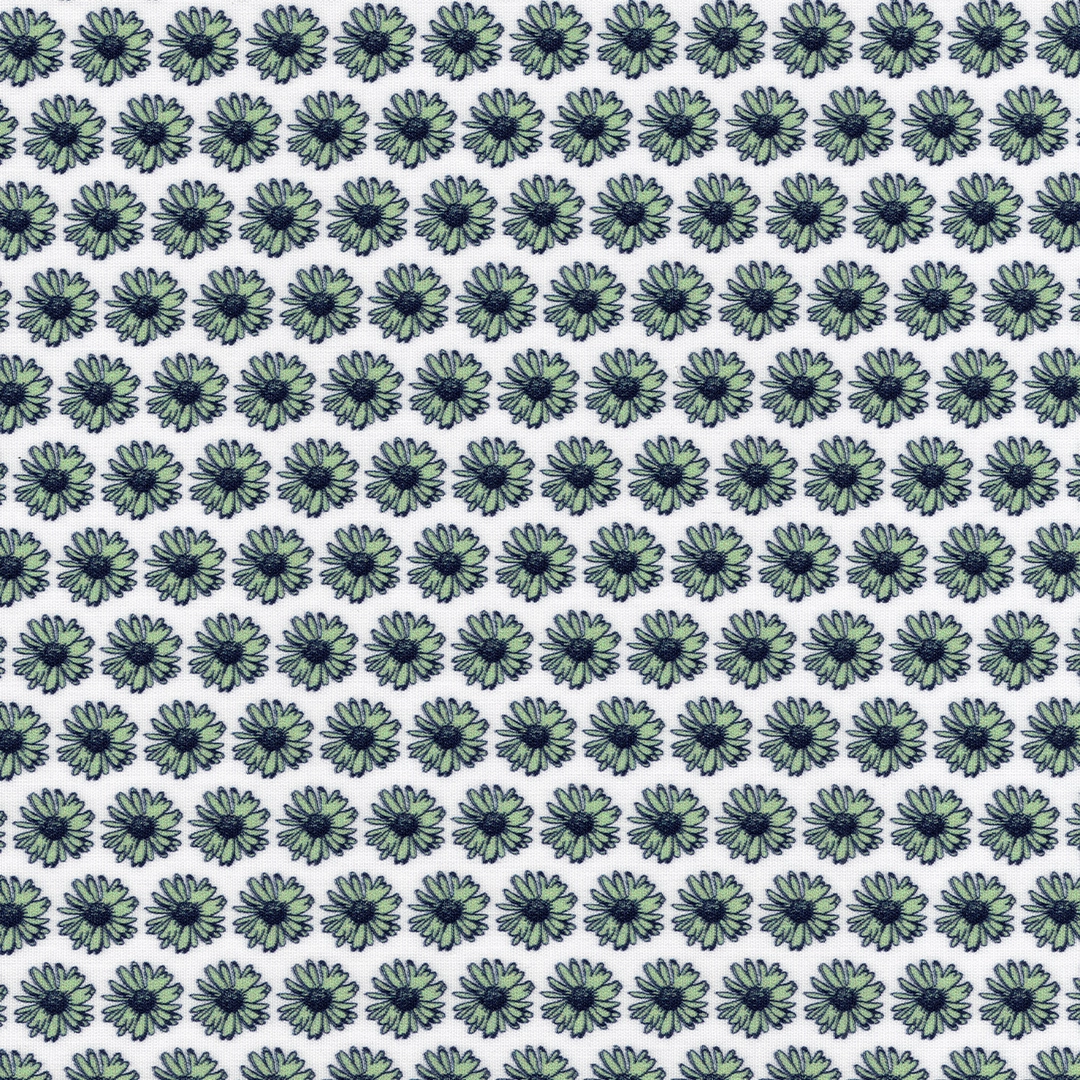 Green & White Floral